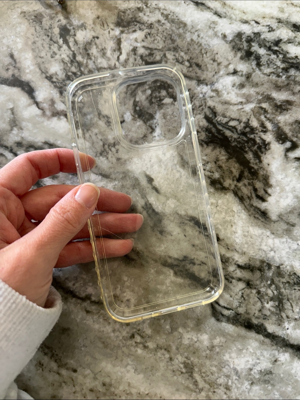 Clear Protective Phone Case - Transparent Yellow Tint - iPhone 14 Pro